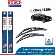 Bosch Advantage U Hook Wiper Set for Lexus IS250 GSE20R (22"/20")