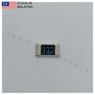 10PCS Taiwan-Grade 3.3k ±5%, 0603 SMD Resistor (332)