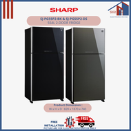 SHARP SJ-PG55P2 554L 2-DOOR FRIDGE (3 TICKS) (SJ-PG55P2-BK &amp; SJ-PG55P2-DS)