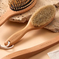 天然馬毛美體按摩刷-乾刷專用(附收納袋) 台灣製