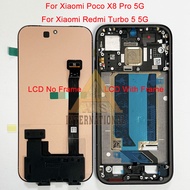 Amoled ของแท้สำหรับ Xiaomi Poco X8 Pro 5G /Redmi Turbo 5 5G Digitizer กรอบหน้าจอแอลซีดีสำหรับ PocoX8