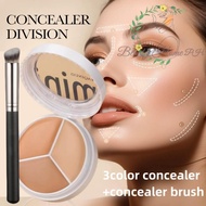 3Colors Concealer with brush Palette Pro Makeup Face Eye Contouring Face Corrector Face Concealer
