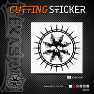 Cutting Sticker Band Burgerkill Skull Logo Band | Burgerkill Skull Band Logo Cutting Sticker Sticker
