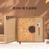 A5 Notepad Portable Ultra-Fine Coffee Grounds Buckle Cork PU Leather FSC Certification Environmental
