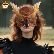 〔8C05〕 Halloween Owl Mask Carnival Props Owl Mask Festival Cosplay Photo Props Atmosphere Dance Part