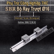 Thanh Ray Trượt Tròn Có Đế SBR16 (1 Thanh Ray Ø16 + 2 Con Trượt) Ray Trượt Bi Chịu Tải Cao Trượt Trơ