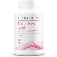 Theralogix TheraNatal Core Preconception Vitamin Supplement - 90 Tablets 90-Day Supply - Prenatal Vi