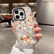 Cute Strawberries Duffy Bear Wireless Magnetic Charging Case For IPhone 11 14 15 16 Pro Max 12 13 Pr