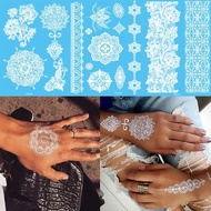 Henna Tattoo Sticker Henna Temporary Mahendi Instant Decal White