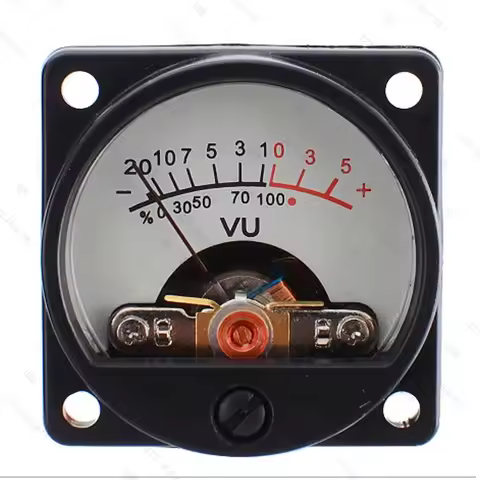 500UA Panel VU Meter Warm Back Light Recording VU Panel Meter Audio Level Amp Meter