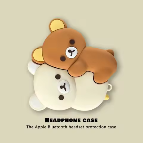 Cuddle Rilakkuma For Airpods 1 2 3 4 Pro Pro 2 Silicone Earphone Case Accessories Cover
