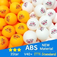 （Free shipping）DOUBLE FISH V40+ 3 Star Ping Pong Ball Seamed ABS New Material Table Tennis Balls ITT