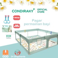 【30 hari jaminan】CONDIRAKY Becare Baby Playpen with Safety Fence for Toddlers, Indoor Play Area with