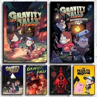 Classic Gravity Falls Movie DIY  Poster Vintage Room Bar Cafe Decor Home Decor Anime Silhouette Entr