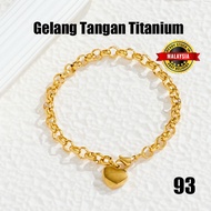 Gelang Tangan Titanium Tahan Karat dan Luntur Love Bracelet Stainless Steel