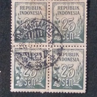prangko perangko 25 1951 Numeral Republik Indonesia