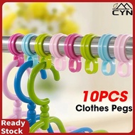 10Pcs Windproof Clothes Pegs Drying Clothes Buckles Hanger Windproof Hook Laundry Hook Clip Plastic Hanger Windproof Buckles HOT