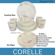 Corelle dinner set 20pcs with mug made in japan 100% Original Corelle