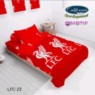 CALIFORNIA - Liverpool LFC/ BARCA FOOTBALL BEDSHEET / SINGLE BEDSHEET 120x200 Football motif