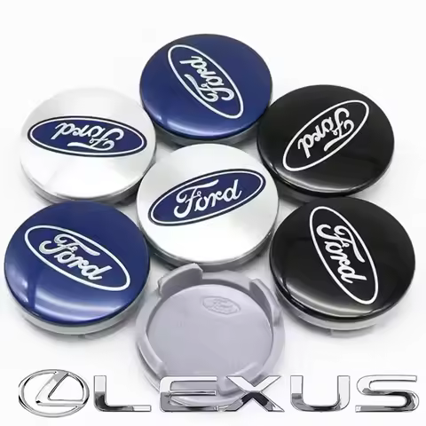 4Pcs Car Logo Wheel Hub Center Caps Decoration Accessories For Ford ST Line Focus Mustang Fiesta Pum