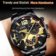 Calendar 6-Hands Steel Band Quartz Watch