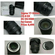 Sigma 17-50mm F2.8 EX DC OS HSM for Canon