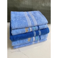 Medium and large size bath towel 100% cotton Fresh blue tone - 50x100/60x120cm