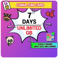 J Travel 【 China SIM Card 】HK+MC CAN USE UNLIMITED HOTSPOT China SIM Card With VPN 中国SIM卡