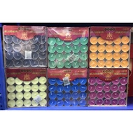 【SG Seller】【雨宝林】4 hrs Butter Lamp 100pcs 6 type colour candle 酥油灯6个颜色  4小时 一盒100粒供佛点灯