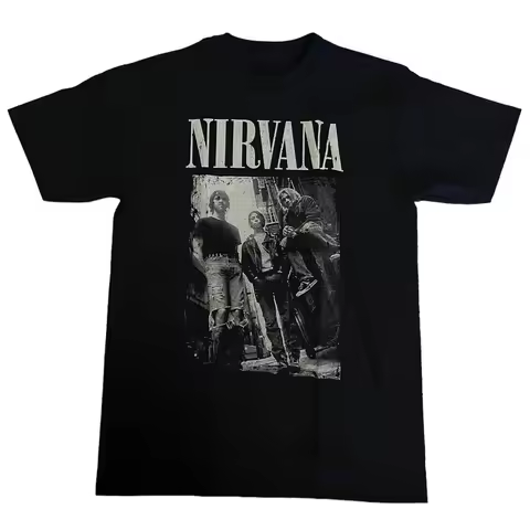 Nirvana Grunge T-Shirt Men's and Women's Short Sleeve Retro Metal Rock Band Tops Brand T-shirt Overs