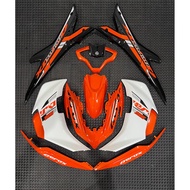 HLY 100% YAMAHA NVX V2 AEROX COVER SET CUSTOM OREN-WHITE 2025🍊