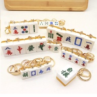 Acrylic Mahjong Keychain Customized Large and Small Sizes Red Fortune Hanging Ornaments 80000 Car Hanging Buckle