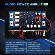 12V 1000W Mono Car Audio Power Amplifier Powerful Bass Subwoofers Amp PA80D .