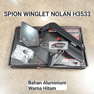 NOLAN WING LET MIRROR H3533 BLACK UNIVERSAL FOLDING MOTORCYCLE MIRROR