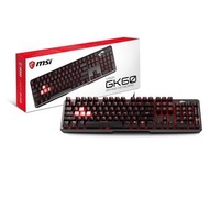 MSI微星 Vigor GK60 有線機械式鍵盤/青軸/櫻桃/紅光/中文/