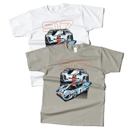 Fully(Folly) Authentic Cotton T-Shirt No Shrinkage Not Sagging Porsche 917 Screen Print (Short Sleev