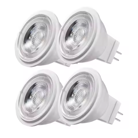 4-Piece MR11 COB LED Light Bulb 3W AC 230V Ceiling Lamp LED Spotlight GU4 LED Lamp 38Deg =20W Haloge