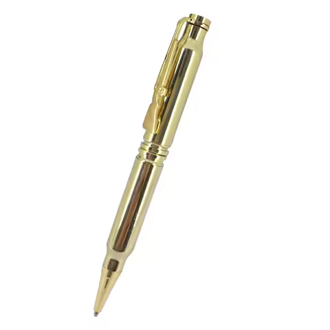ACMECN Gold Ballpoint Pen with Rifle Style Gun-shaped Bolt Ball Pen Popular Stationery for Gun-Shop 