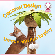 MaoH New Coconut Design Large Cat Scratcher Tree Cat Scratching Post Sisal Pencakar Kucing 猫抓架