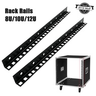 12U 10U 8U Vertical Rack Rail Pair Kit Durable Steel Rack Rails Kit Flight Case Rail Rack Angle Type
