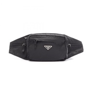 【二手】Prada PRADA 腰包/斜背包 TESSUTO MONTAGN 黑色尼龍三角 Logo 腰包 女款二手 B