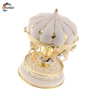 chulisia -Round Carousel Music Box Toy Rotating Carousel Horse Clockwork Music Box Wedding Birthday 