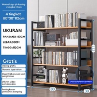 Rak Buku Rak barang Rak Besi Siku Lubang Rak susun 6/5/4 tingkat Rak gudang