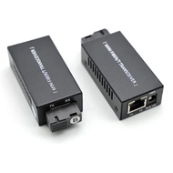 【GoS】-2 PCS Gigabit 100/1000M A/B SC Ethernet Fiber Switch Media Converter Rj45 Optic Transceiver 20KM Fibra Switch Black