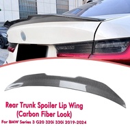 PSM Style Rear Trunk Spoiler Wing For BMW 3 Series G20 320i 325i 330i G80 M3 2019-2024 Carbon Fiber 