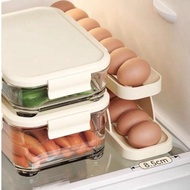 Egg Tray, Refrigerator Egg Tray, Smart 2-Tier Design, Self-Rolling Eggs, High Quality Imported Goods