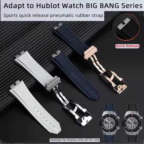 Quick release Fluororubber watch strap for Hublot Big Bang BIGBANG 411 441 tattoo classic fusion spo