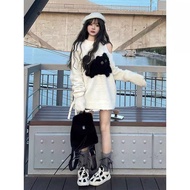 y2k y2k Sweater y2k Clothes y2k Suit Asian Culture y2k Women's Off-The-Shoulder Design Feeling Milk 