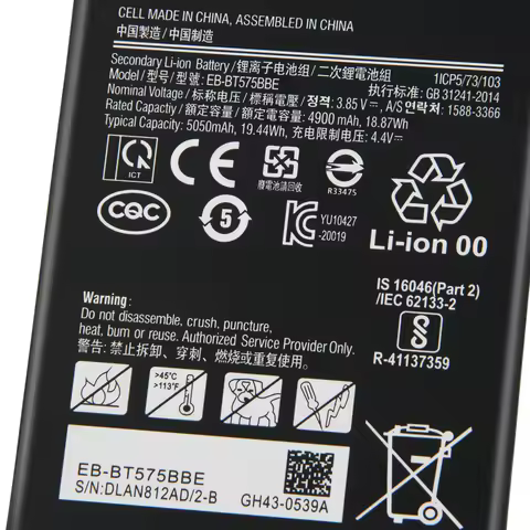 EB-BT575BBE Battery For Samsung Galaxy Tab Active 3 SM-T570 SM-T575 GH43-05039A 5050mAh