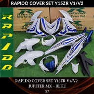RAPIDO COVER SET Y15ZR V1/V2 JUPITER MX-150 MX150 BLUE (STICKER TANAM/AIRBRUSH) COVERSET